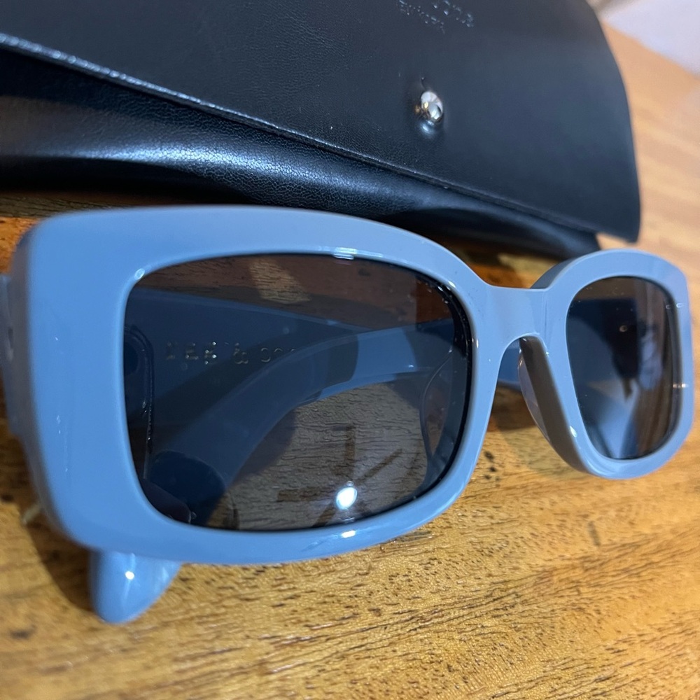 rag & bone Powder Blue Rectangular Sunglasses - Picture 5 of 11